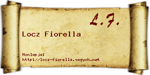 Locz Fiorella névjegykártya